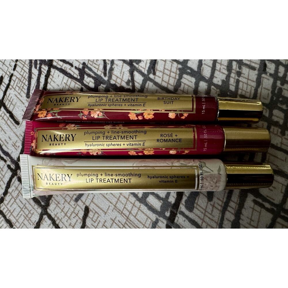 3 Nakery Plumping & Smoothing Treatment. Birthday Suit, Rose & Hyaluronic